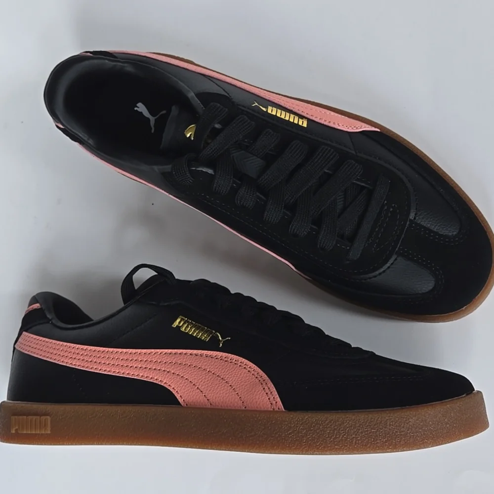 Puma Club II Era Jr Black Pink Fruit Sneakers -  Big Kids Size 6.5 - New